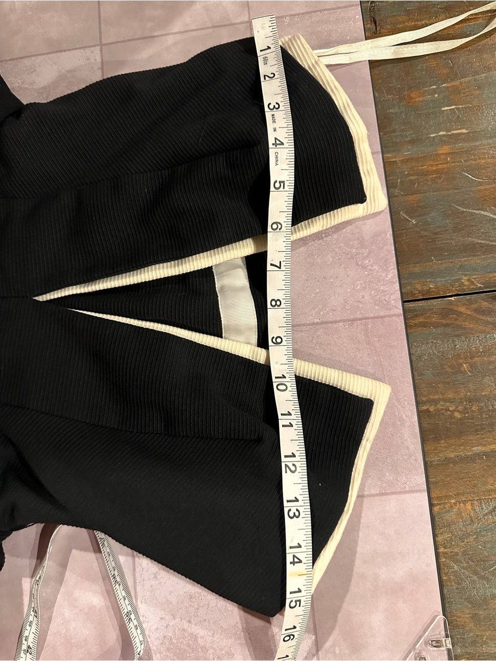 VTG 80s Victor Costa Strapless Peplum Dress Black White Trim Cocktail Mini XS - Picture 13 of 16